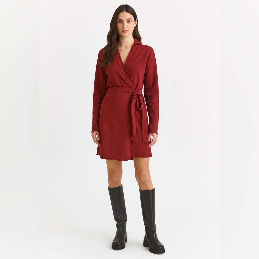 Frank & Eileen NWT Cranberry Willa Wrap Dress Size L